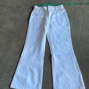 Zara White Flare Wide-Leg Jeans